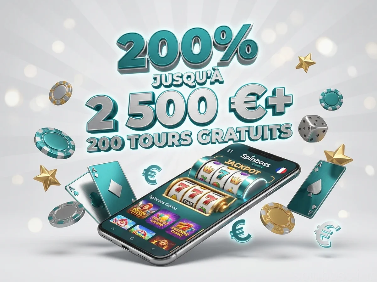 200% JUSQU'À 2 500 €+ 200 TOURS GRATUITS